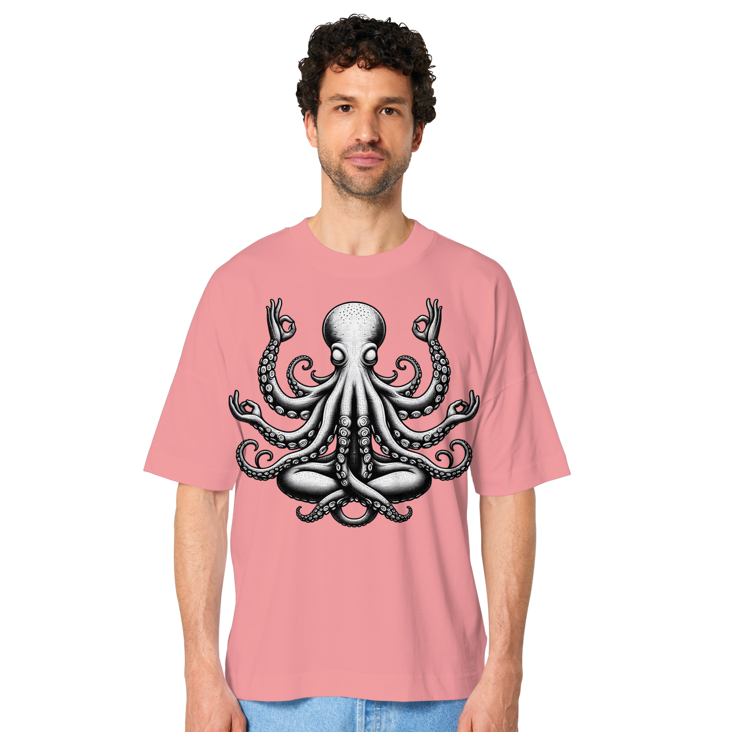 Oktopus in Meditation - Organic Oversize Shirt