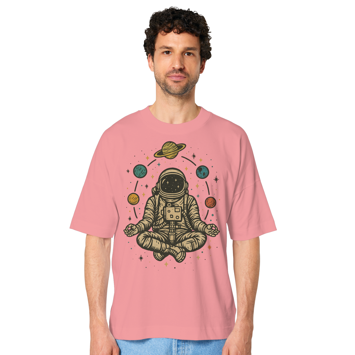 Meditierender Astronaut Zen - Organic Oversize Shirt