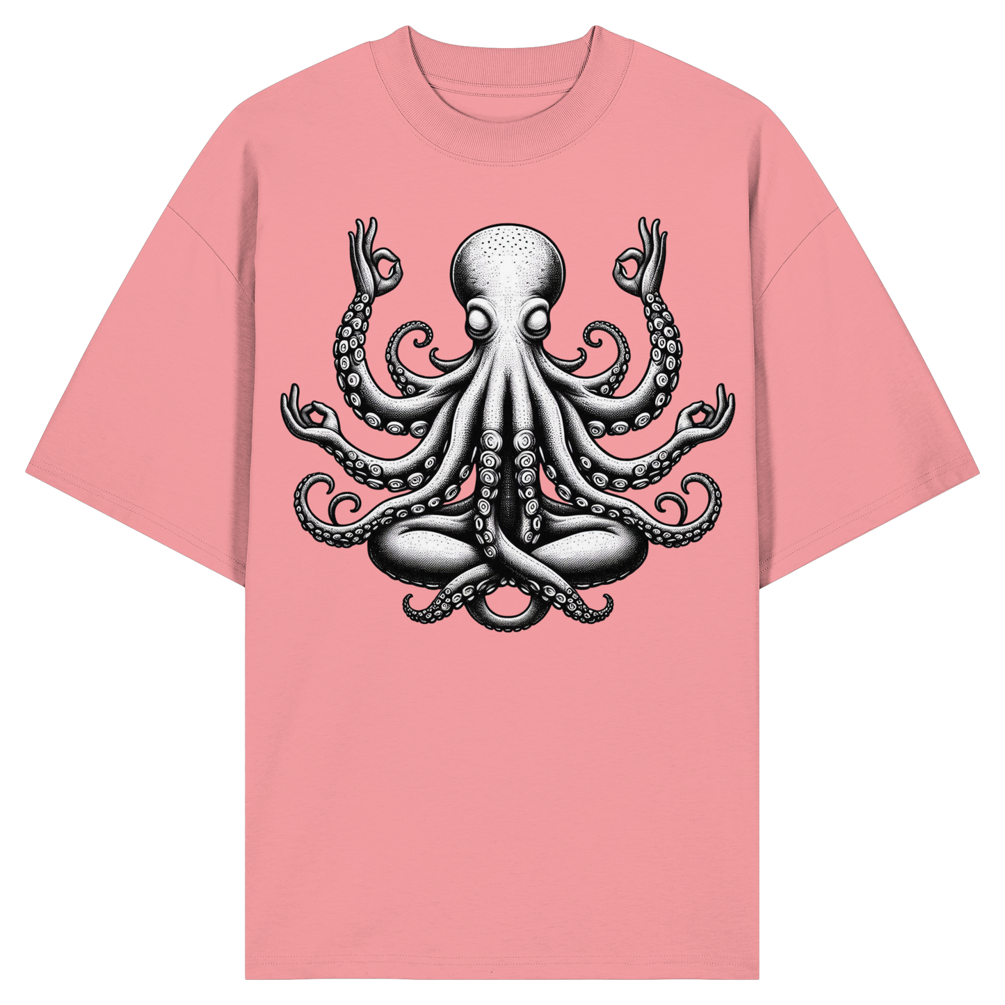 Oktopus in Meditation - Organic Oversize Shirt