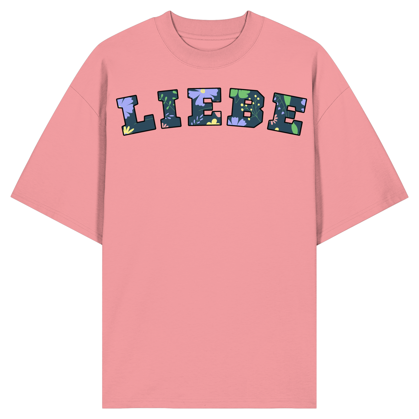 Liebe Floral Pattern - Organic Oversize Shirt