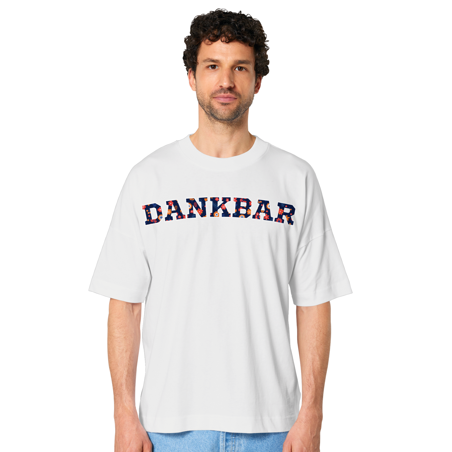 DANKBAR Floral Pattern - Organic Oversize Shirt