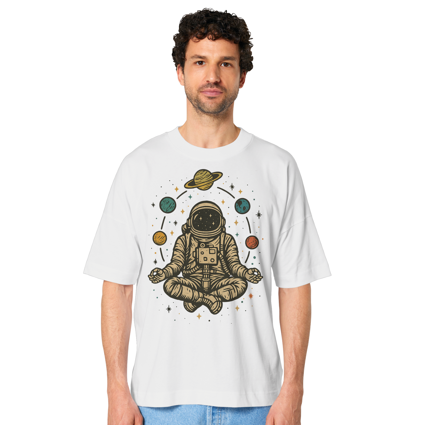 Meditierender Astronaut Zen - Organic Oversize Shirt
