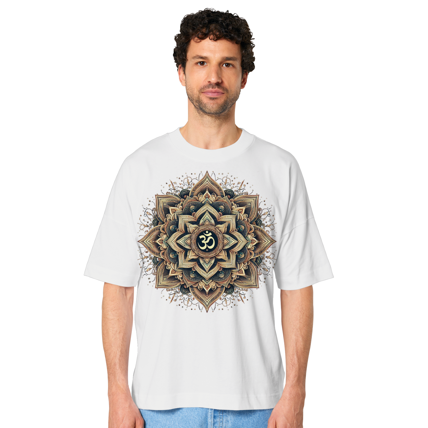Boho Mandala mit Om - Organic Oversize Shirt