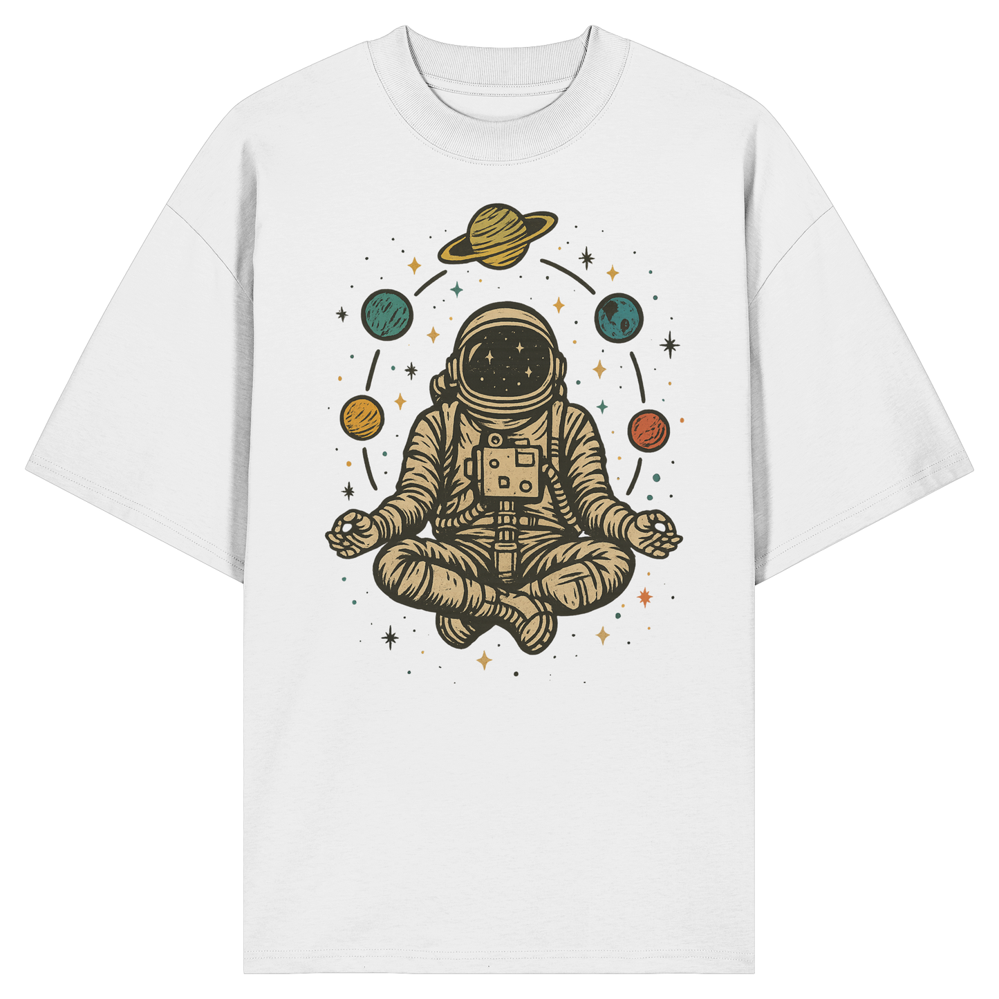 Meditierender Astronaut Zen - Organic Oversize Shirt