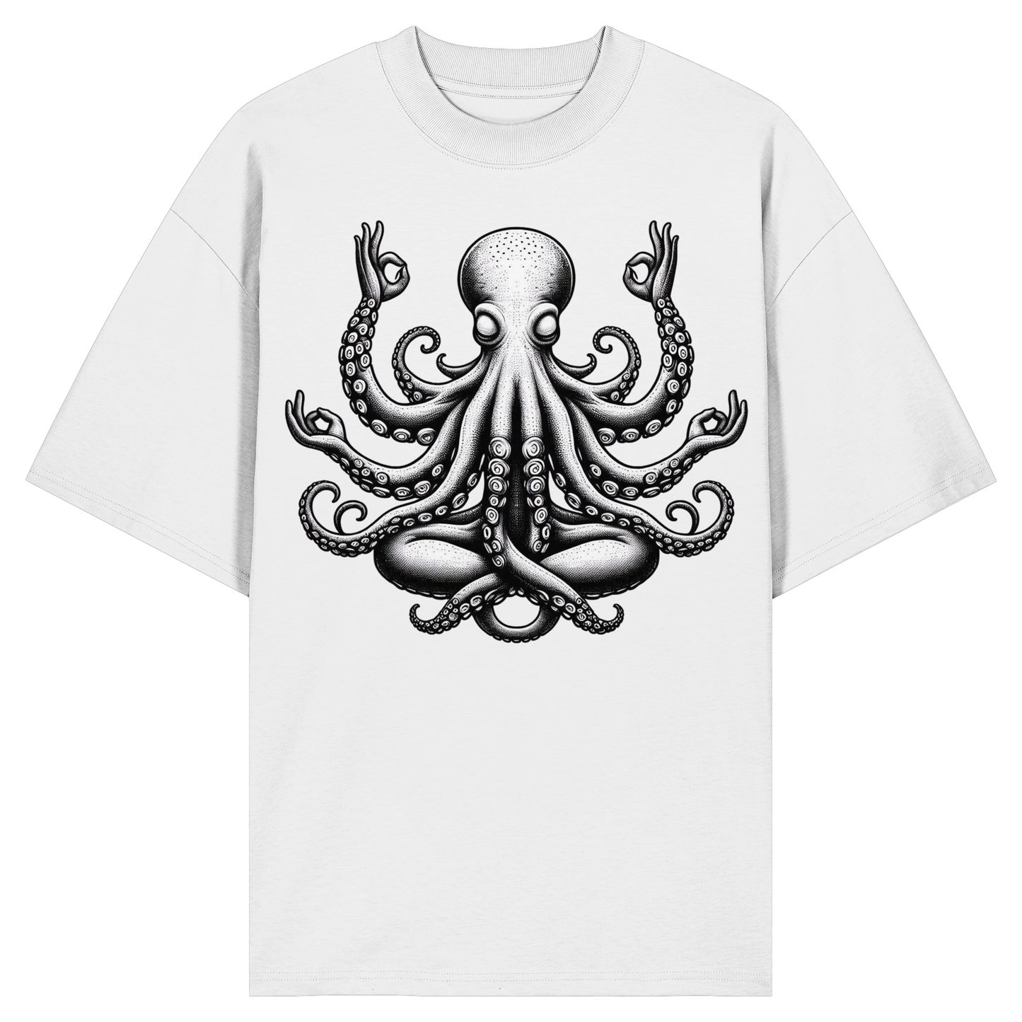 Oktopus in Meditation - Organic Oversize Shirt