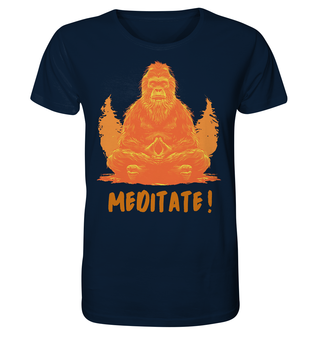 BigFoot Meditation Orange - Organic Shirt