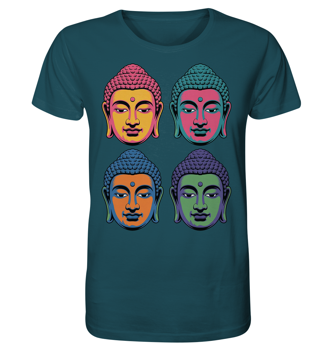 Buddha Köpfe Pop Art - Organic Shirt