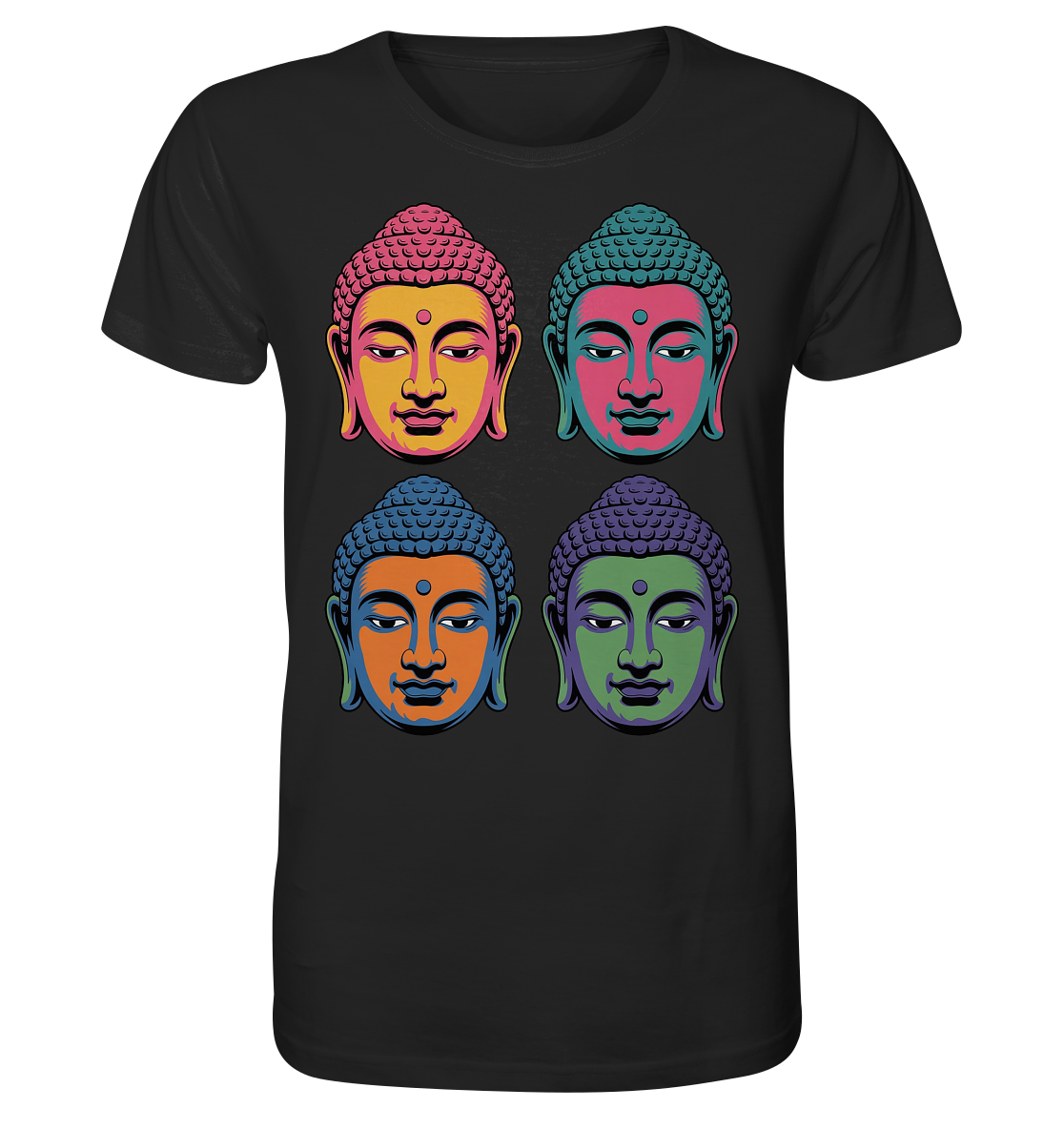 Buddha Köpfe Pop Art - Organic Shirt