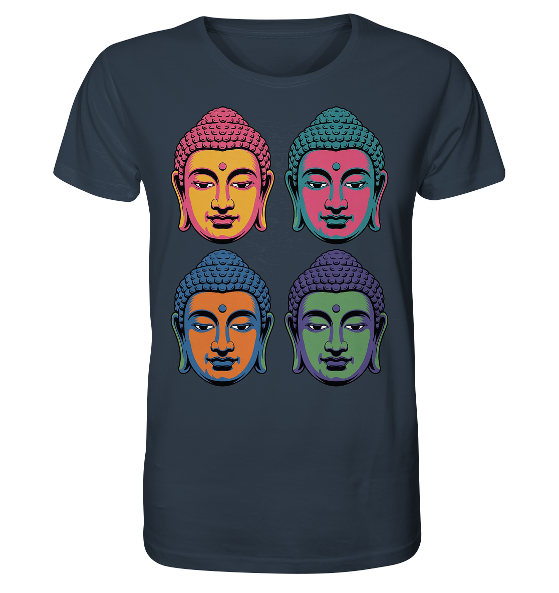 Buddha Köpfe Pop Art - Organic Shirt