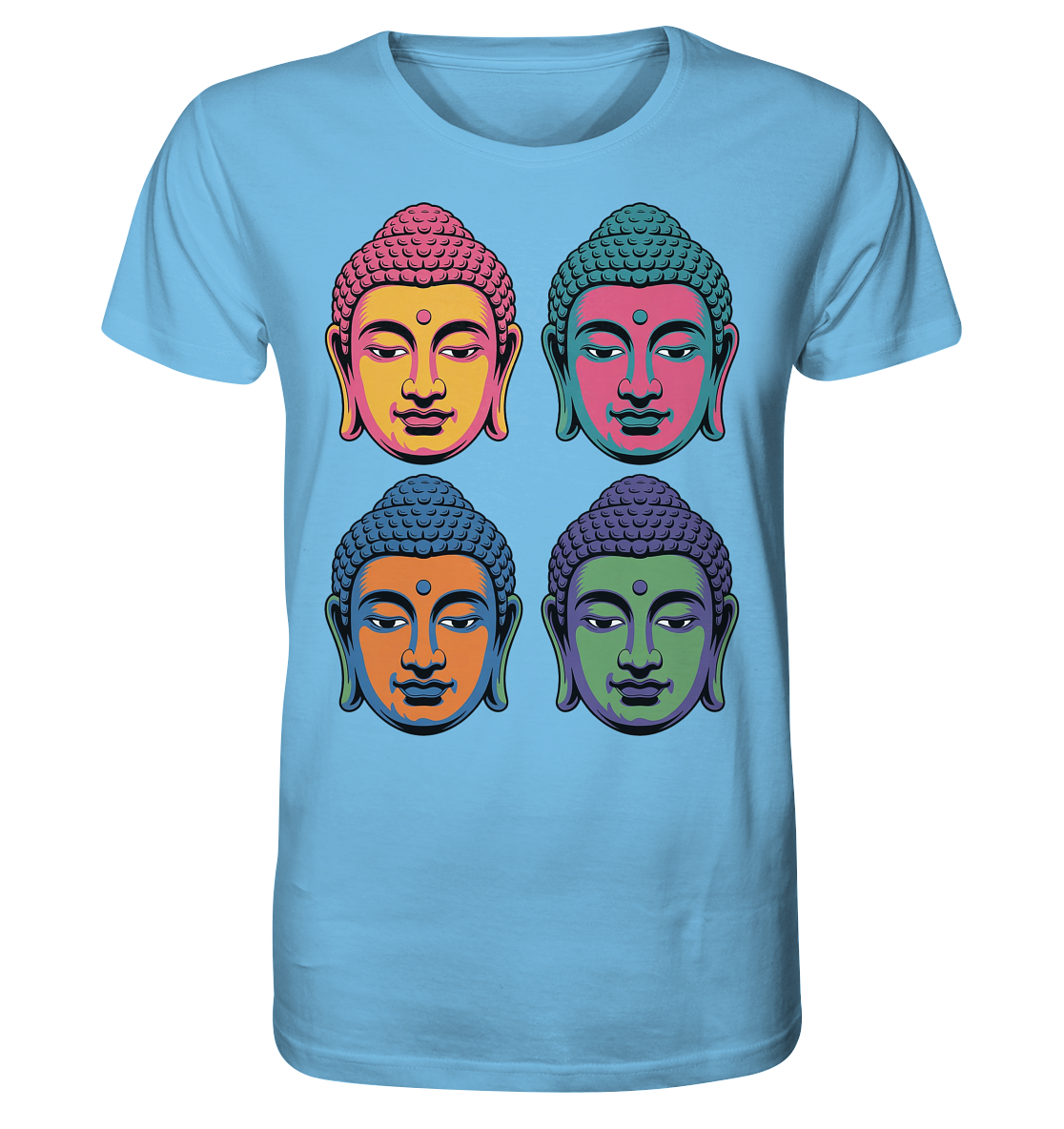 Buddha Köpfe Pop Art - Organic Shirt