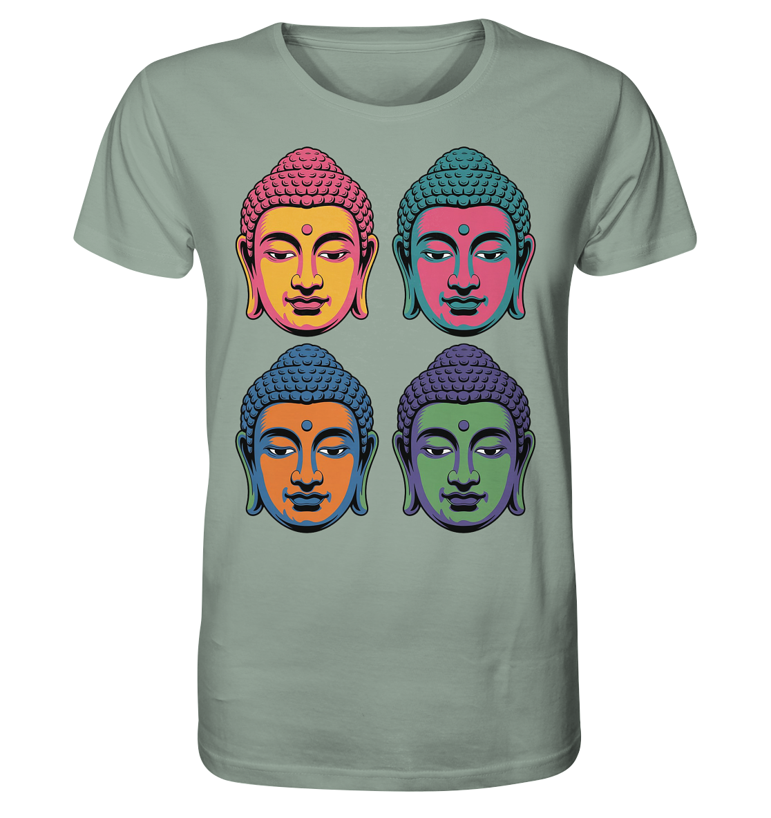 Buddha Köpfe Pop Art - Organic Shirt