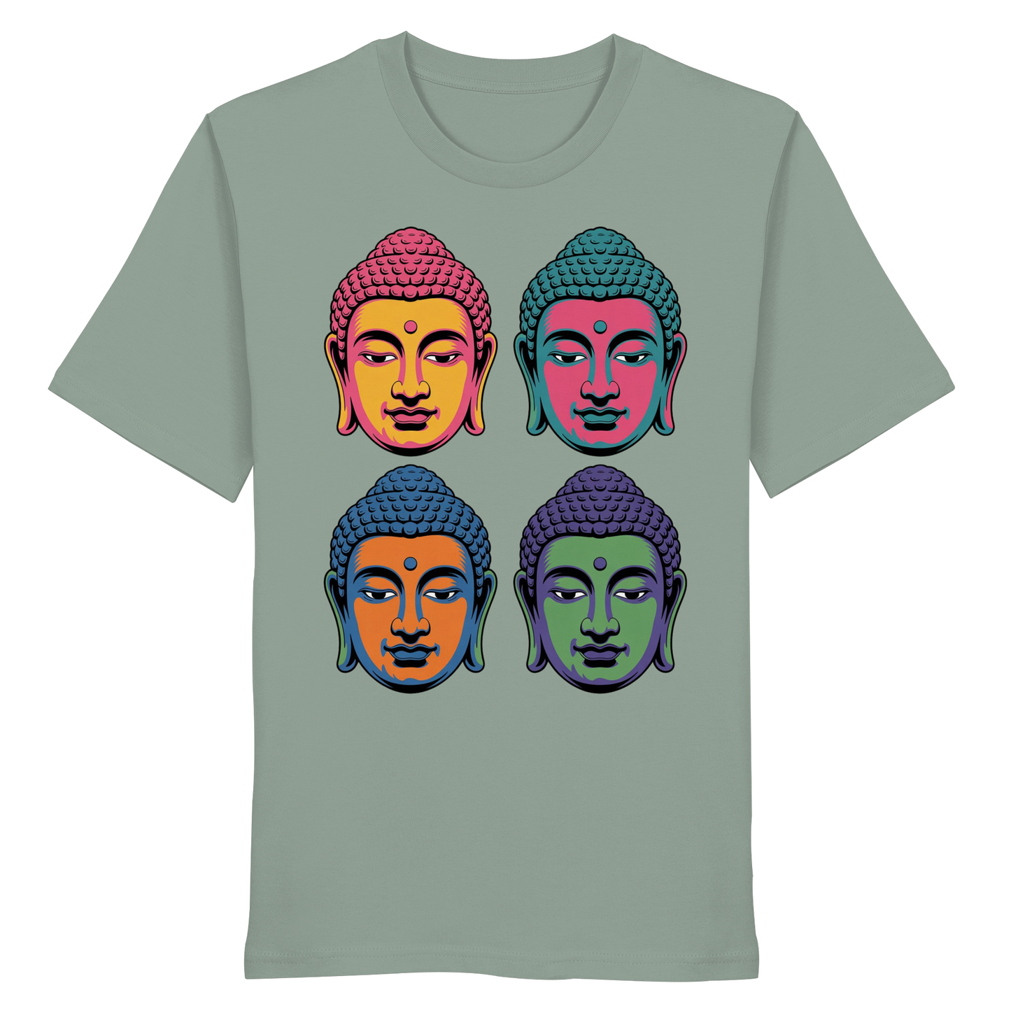 Buddha Köpfe Pop Art - Organic Shirt