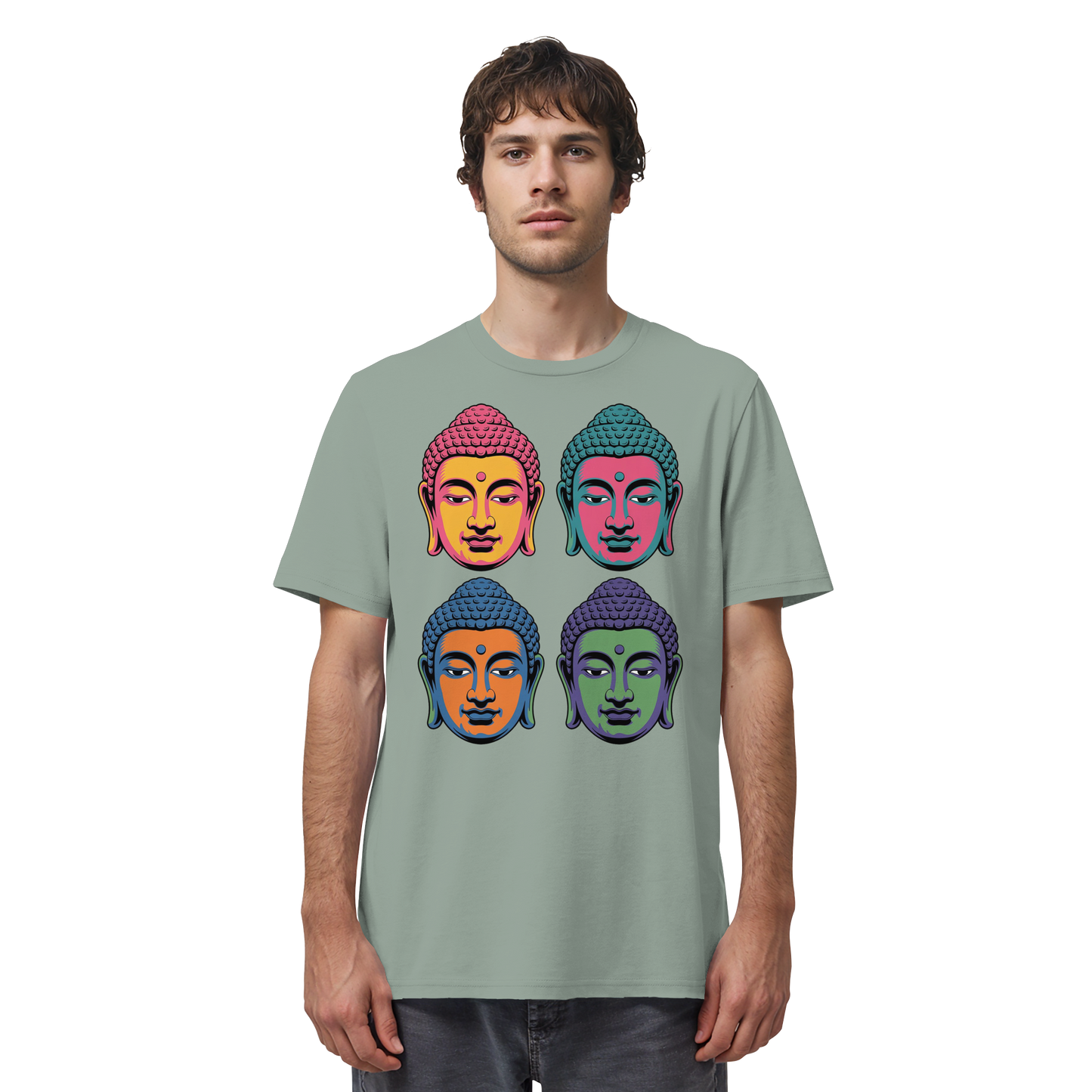 Buddha Köpfe Pop Art - Organic Shirt