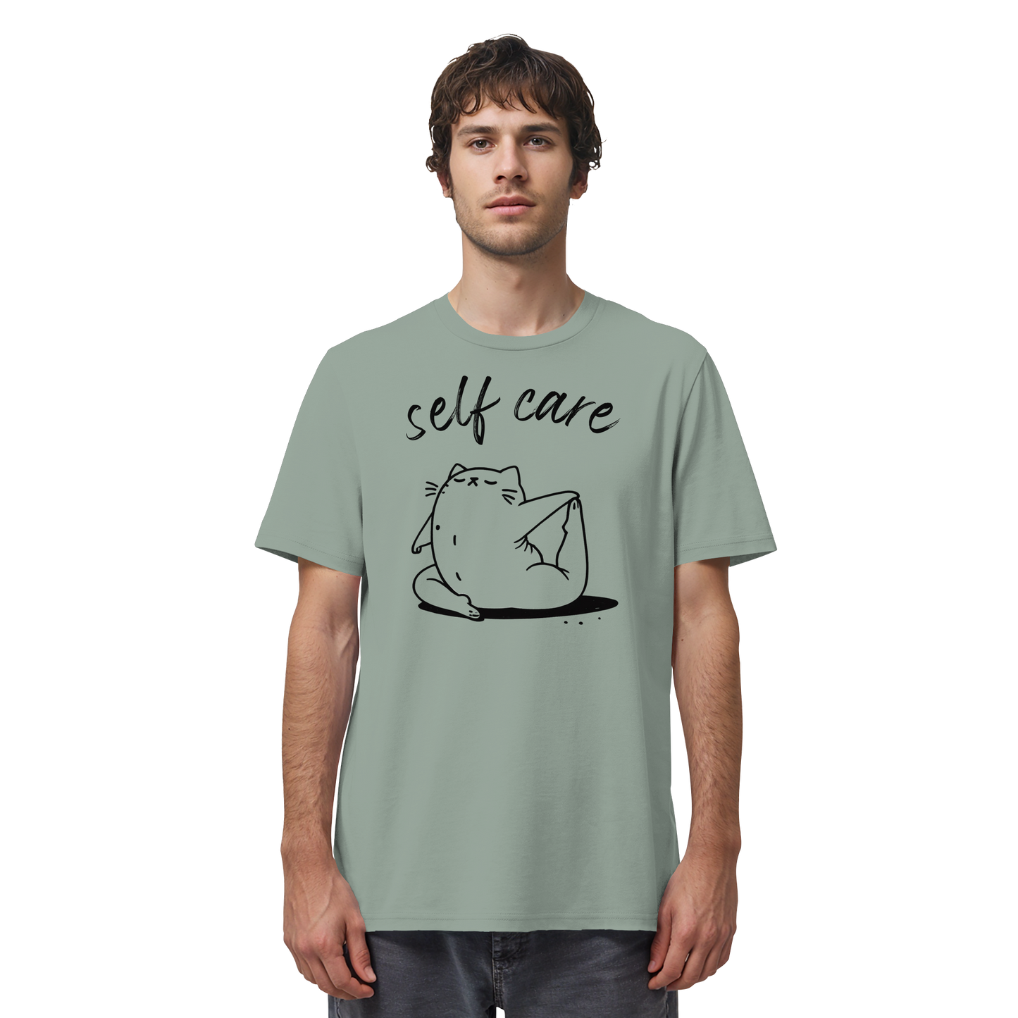 Selfcare Yoga Katze - Organic Shirt