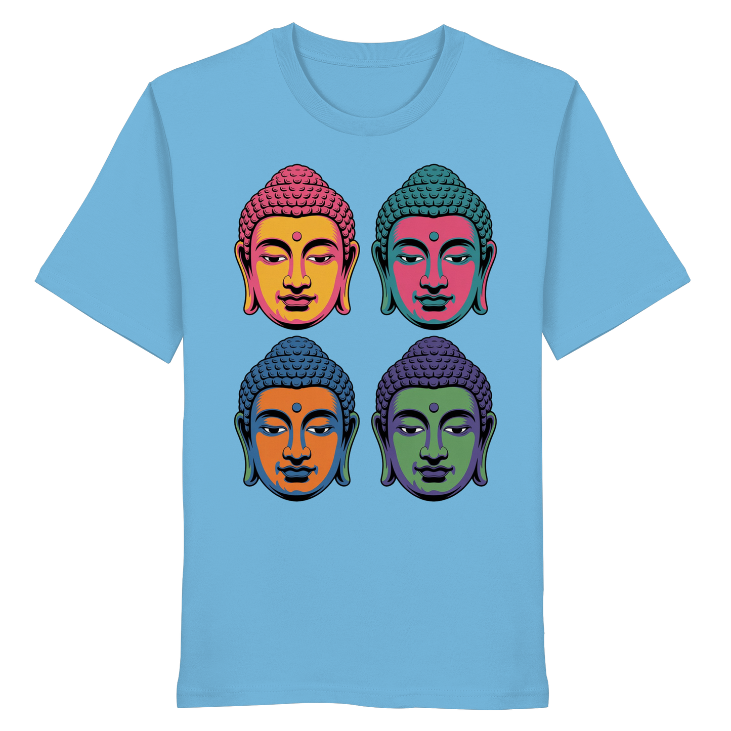 Buddha Köpfe Pop Art - Organic Shirt
