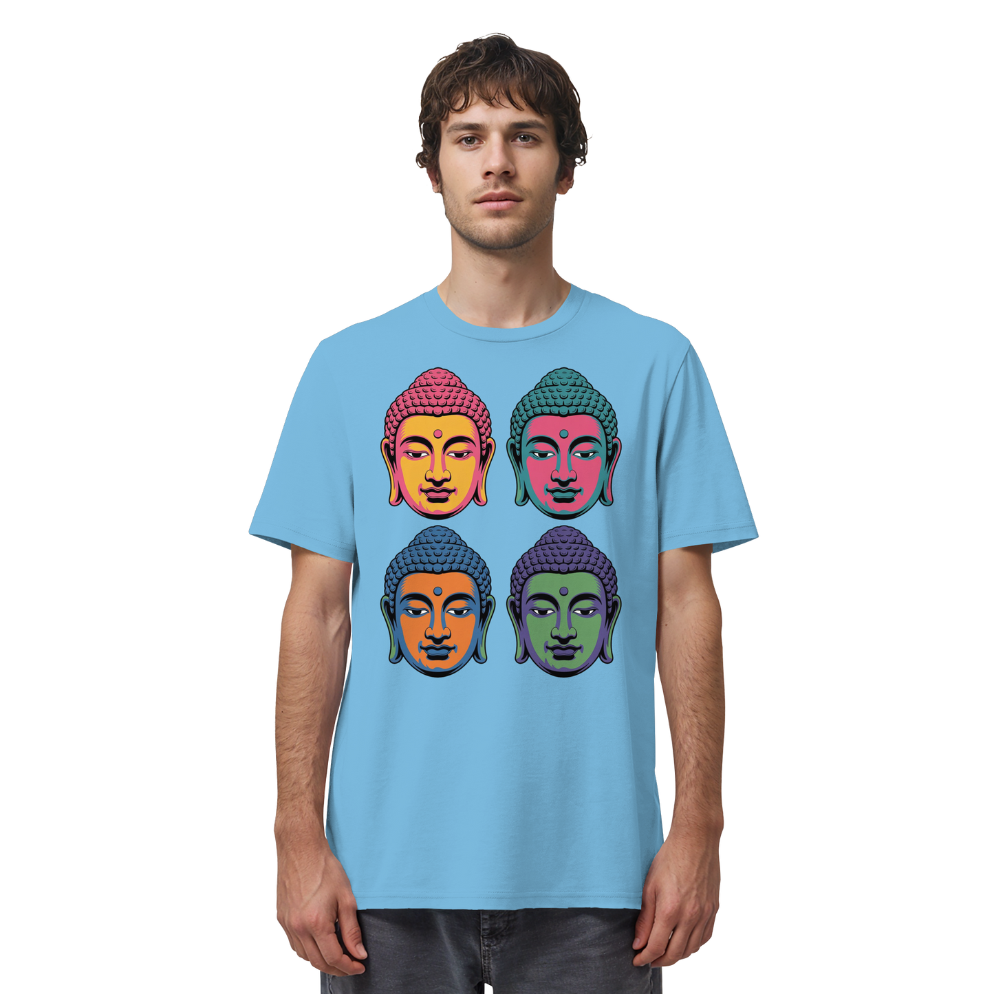 Buddha Köpfe Pop Art - Organic Shirt