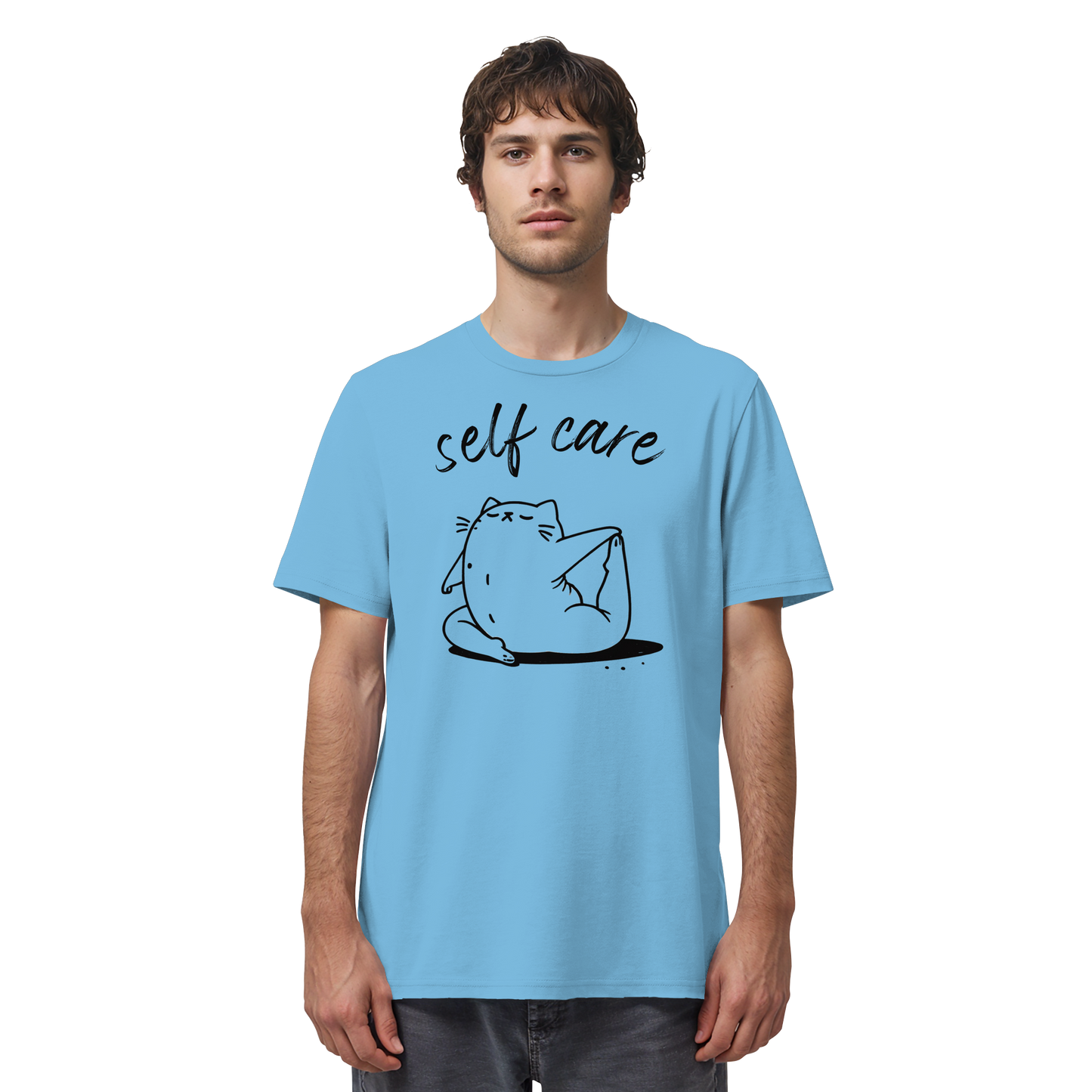 Selfcare Yoga Katze - Organic Shirt