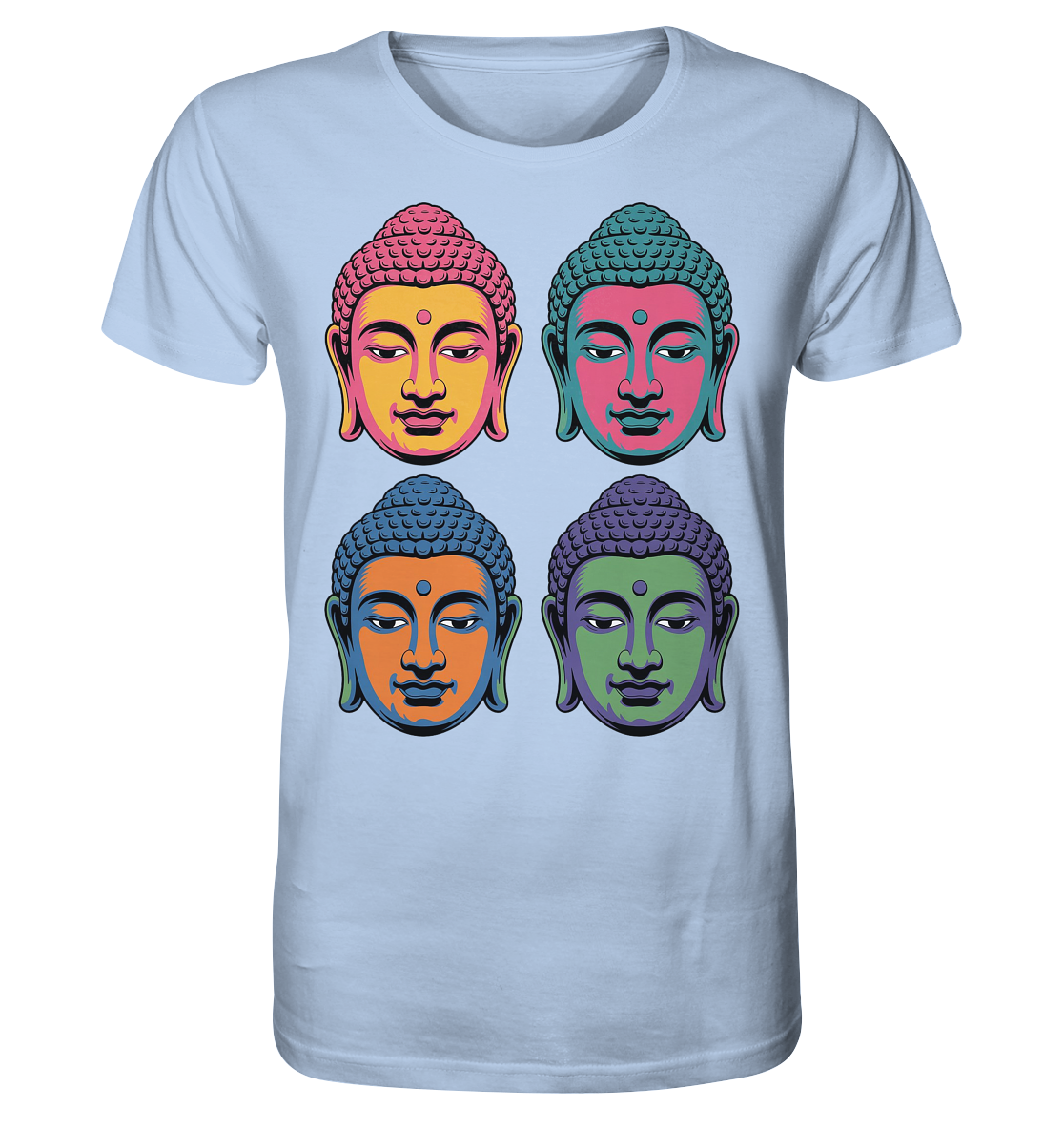 Buddha Köpfe Pop Art - Organic Shirt