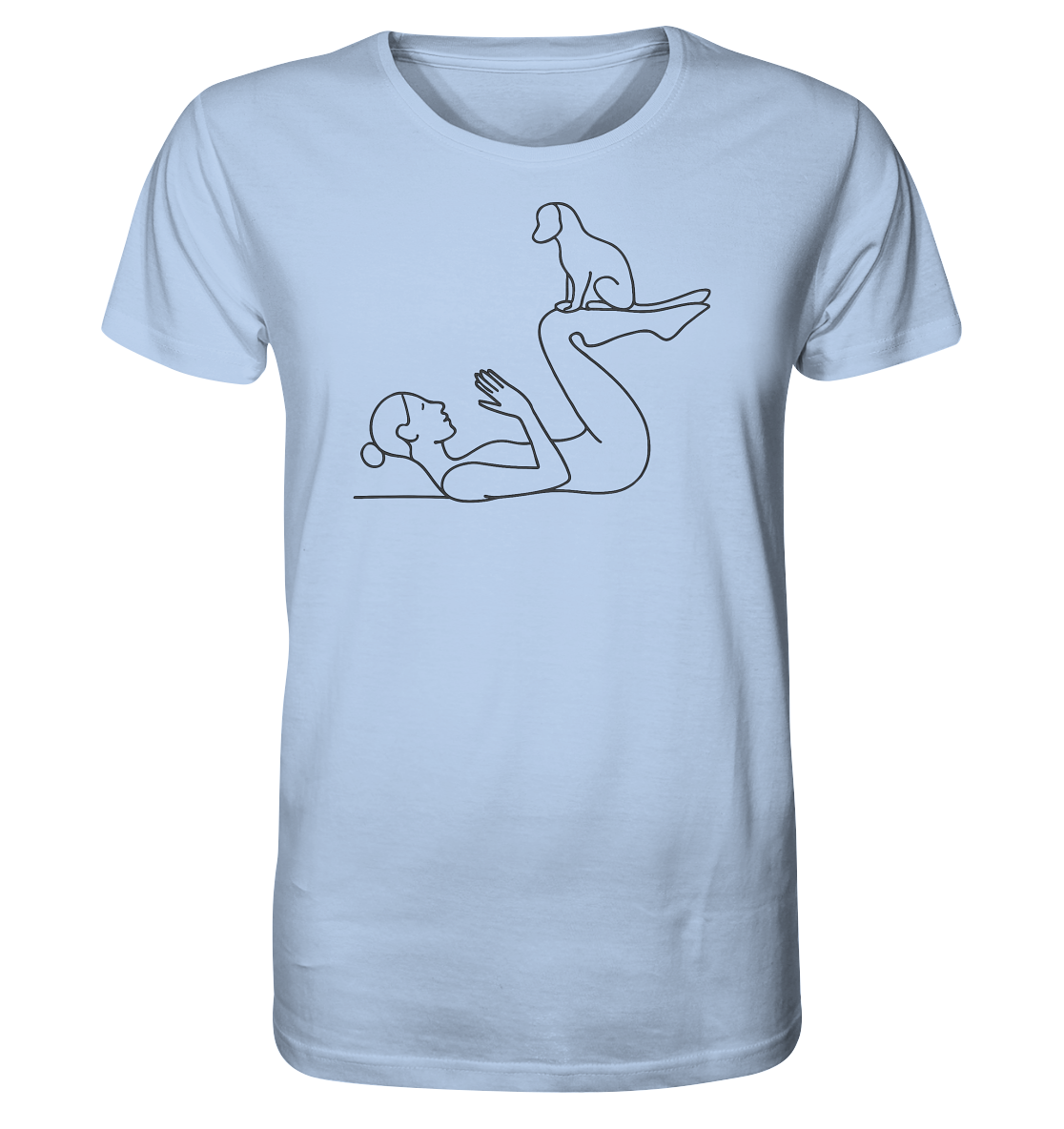 Yoga Frau mit Hund - Organic Shirt