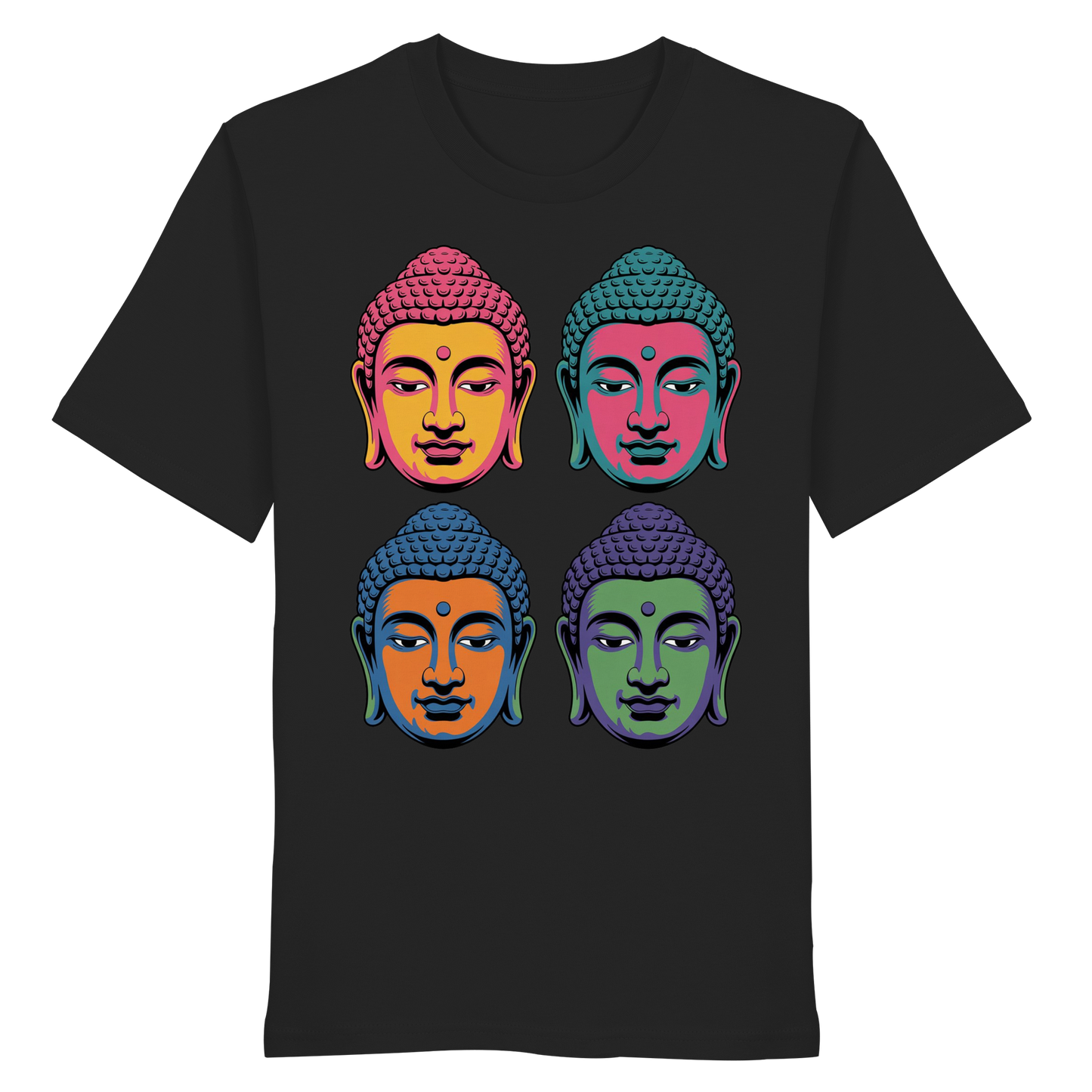 Buddha Köpfe Pop Art - Organic Shirt