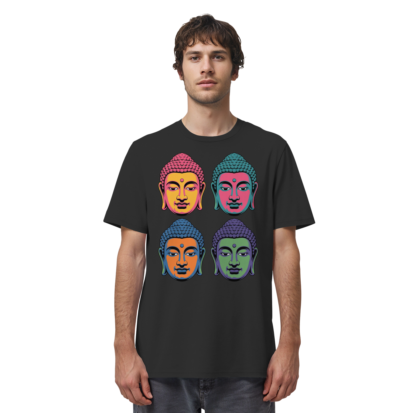 Buddha Köpfe Pop Art - Organic Shirt