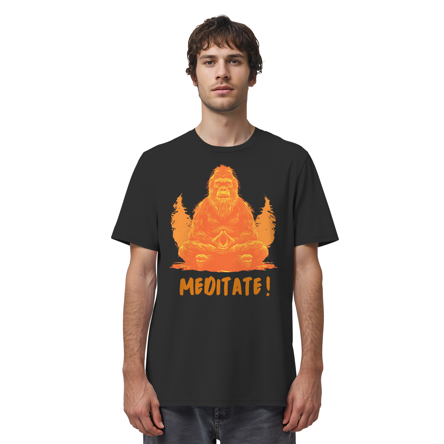 BigFoot Meditation Orange - Organic Shirt