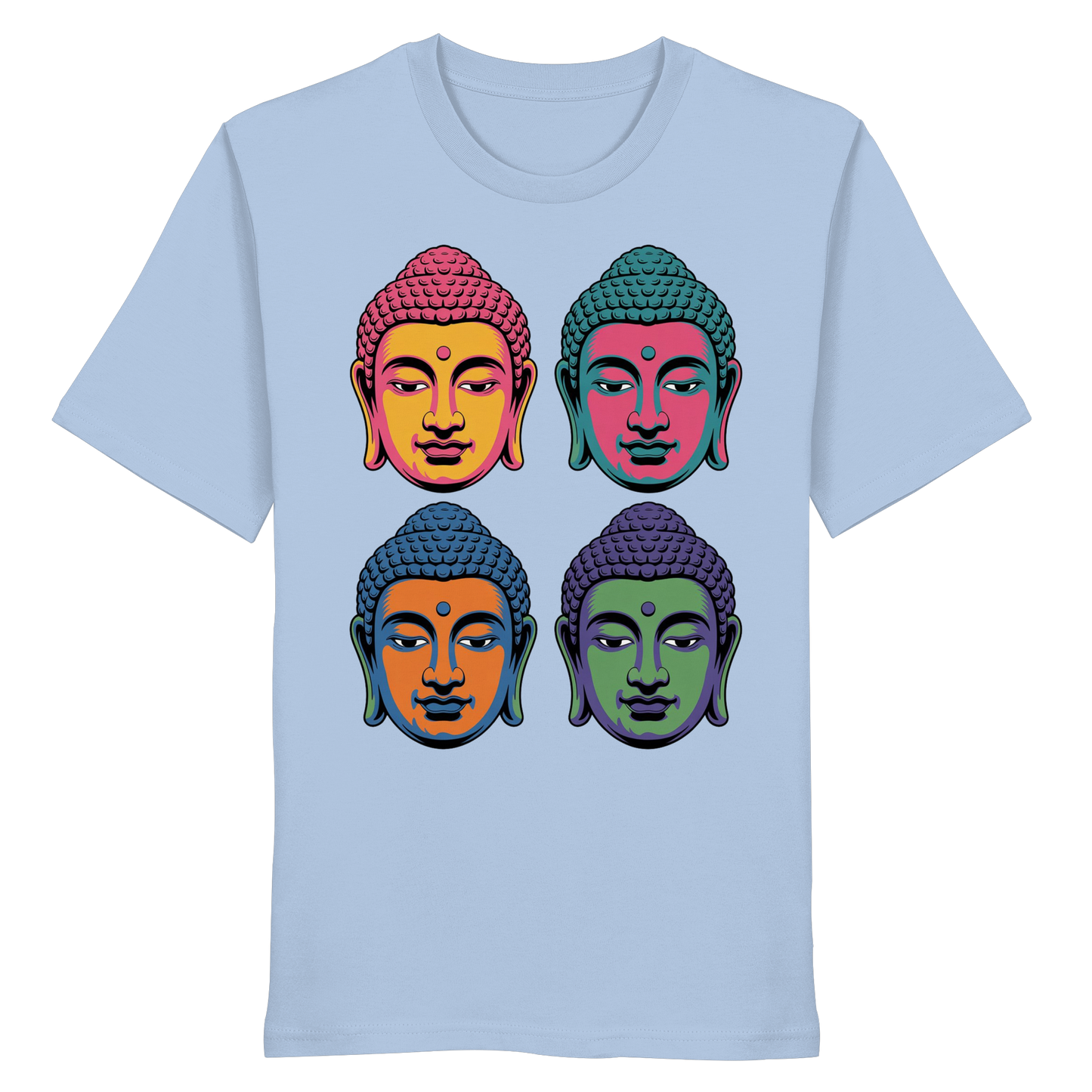 Buddha Köpfe Pop Art - Organic Shirt