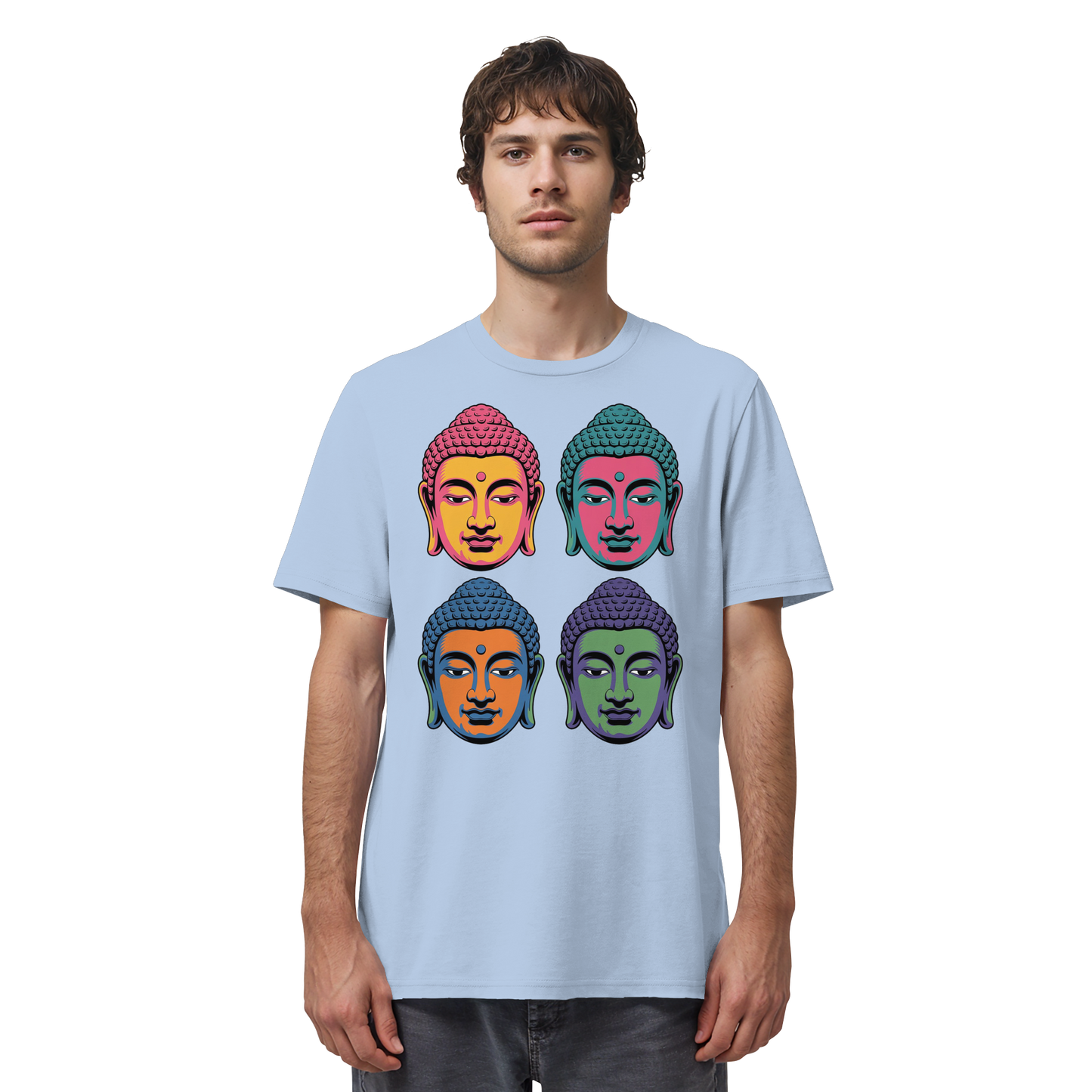 Buddha Köpfe Pop Art - Organic Shirt