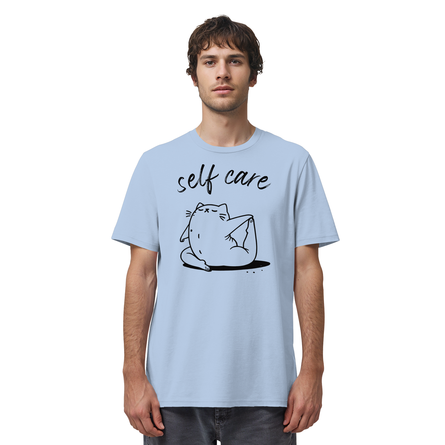 Selfcare Yoga Katze - Organic Shirt