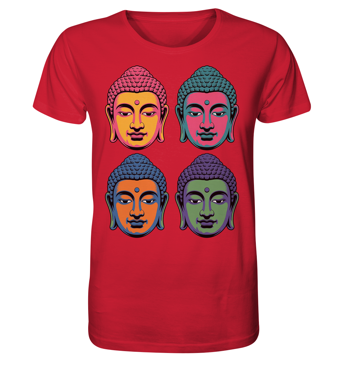 Buddha Köpfe Pop Art - Organic Shirt