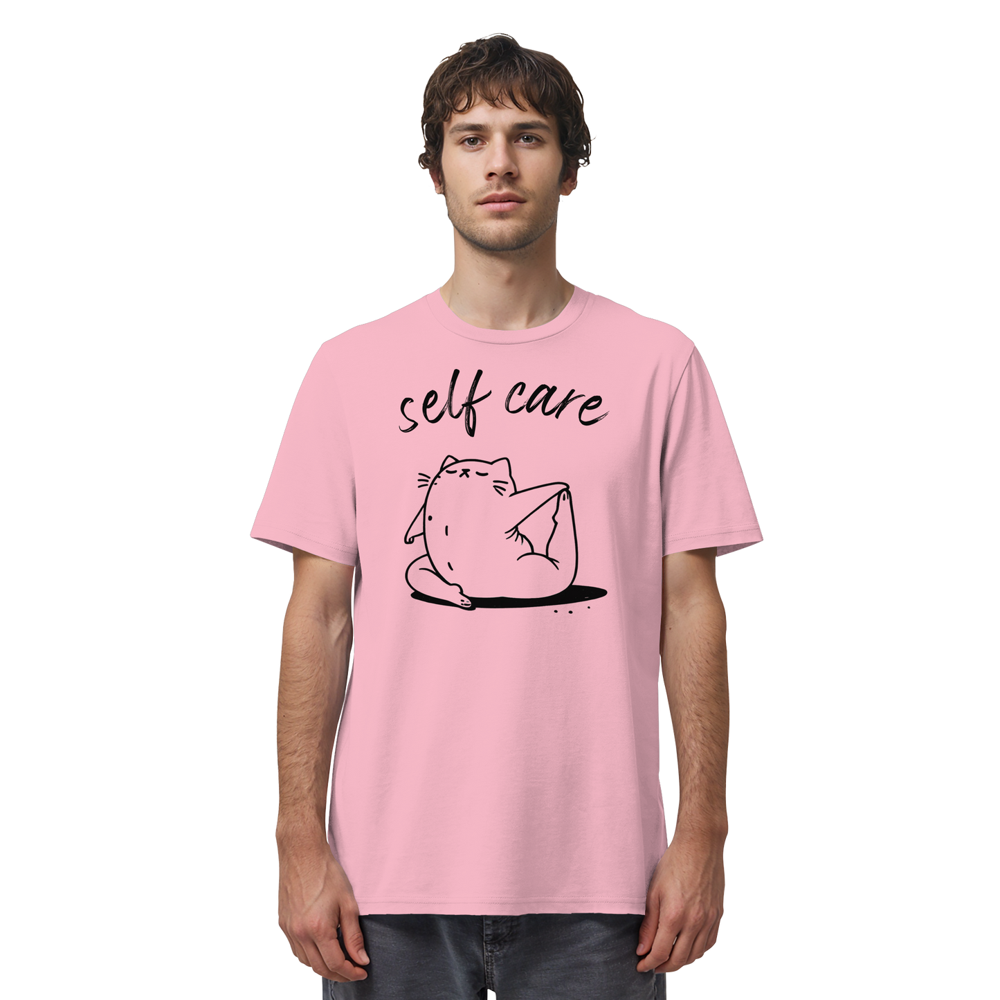 Selfcare Yoga Katze - Organic Shirt