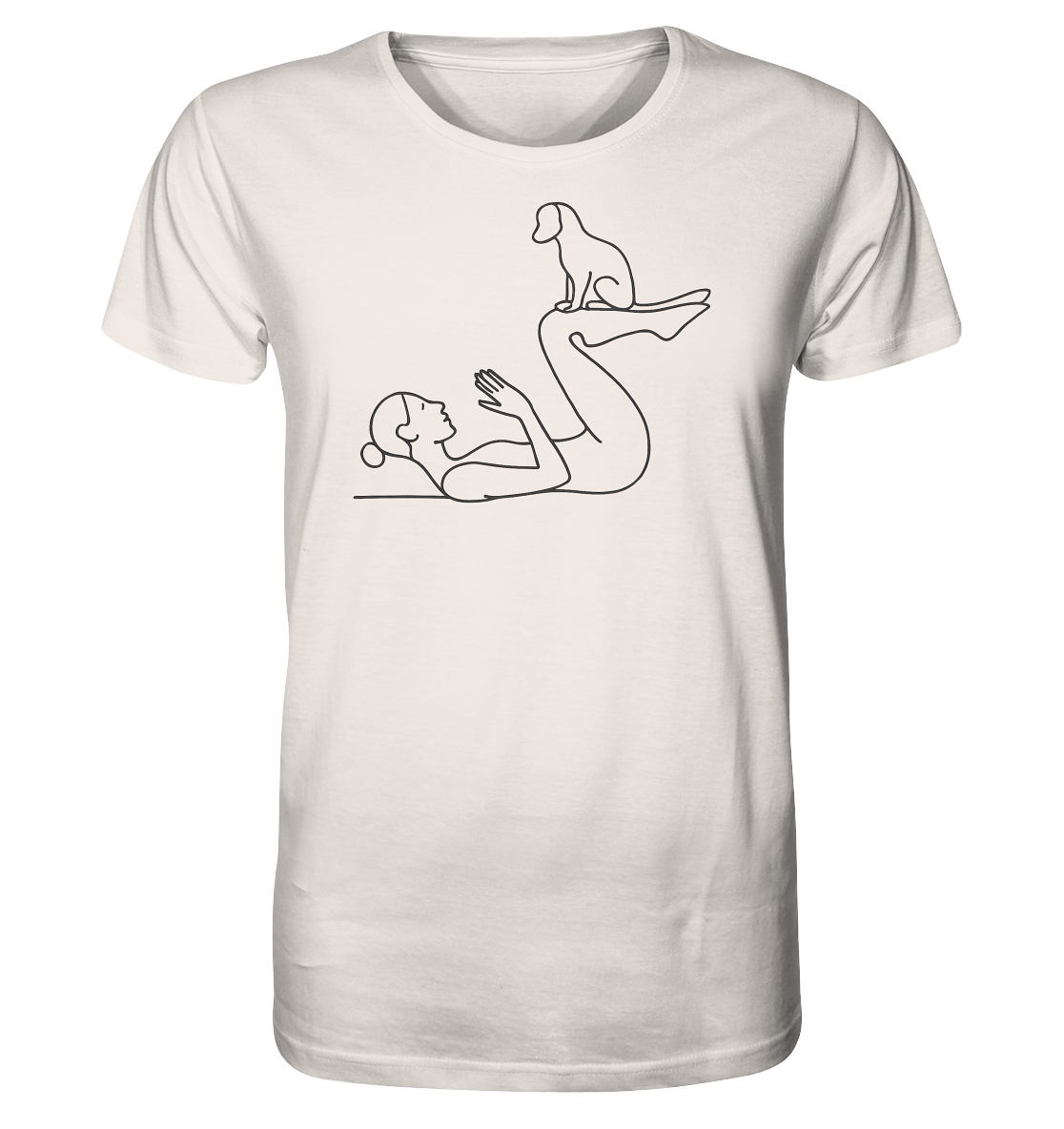 Yoga Frau mit Hund - Organic Shirt