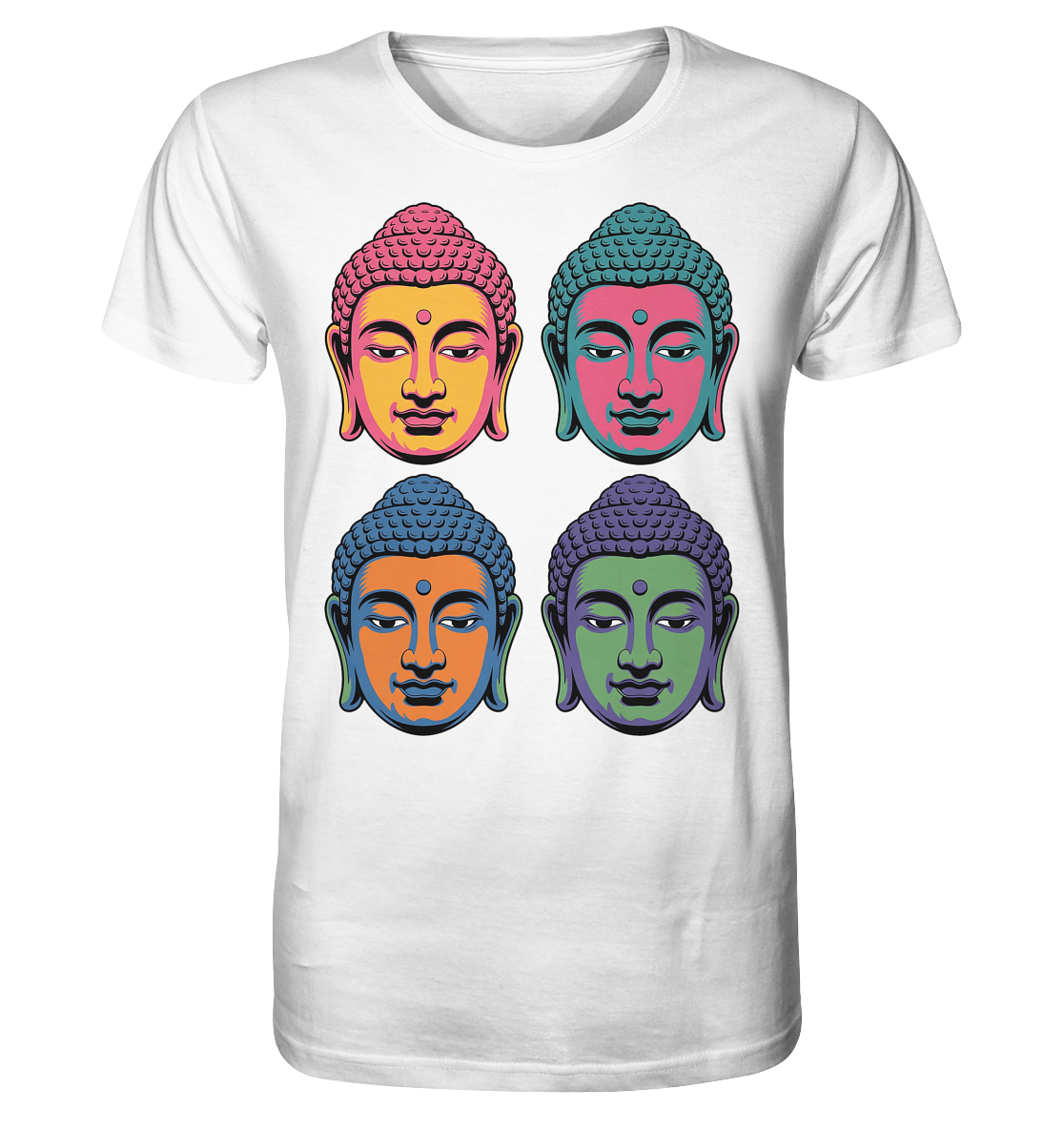 Buddha Köpfe Pop Art - Organic Shirt