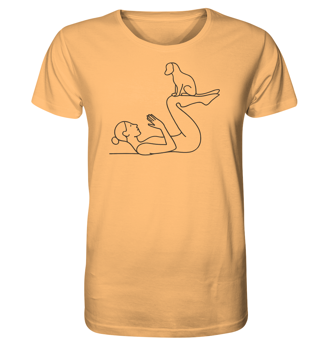 Yoga Frau mit Hund - Organic Shirt