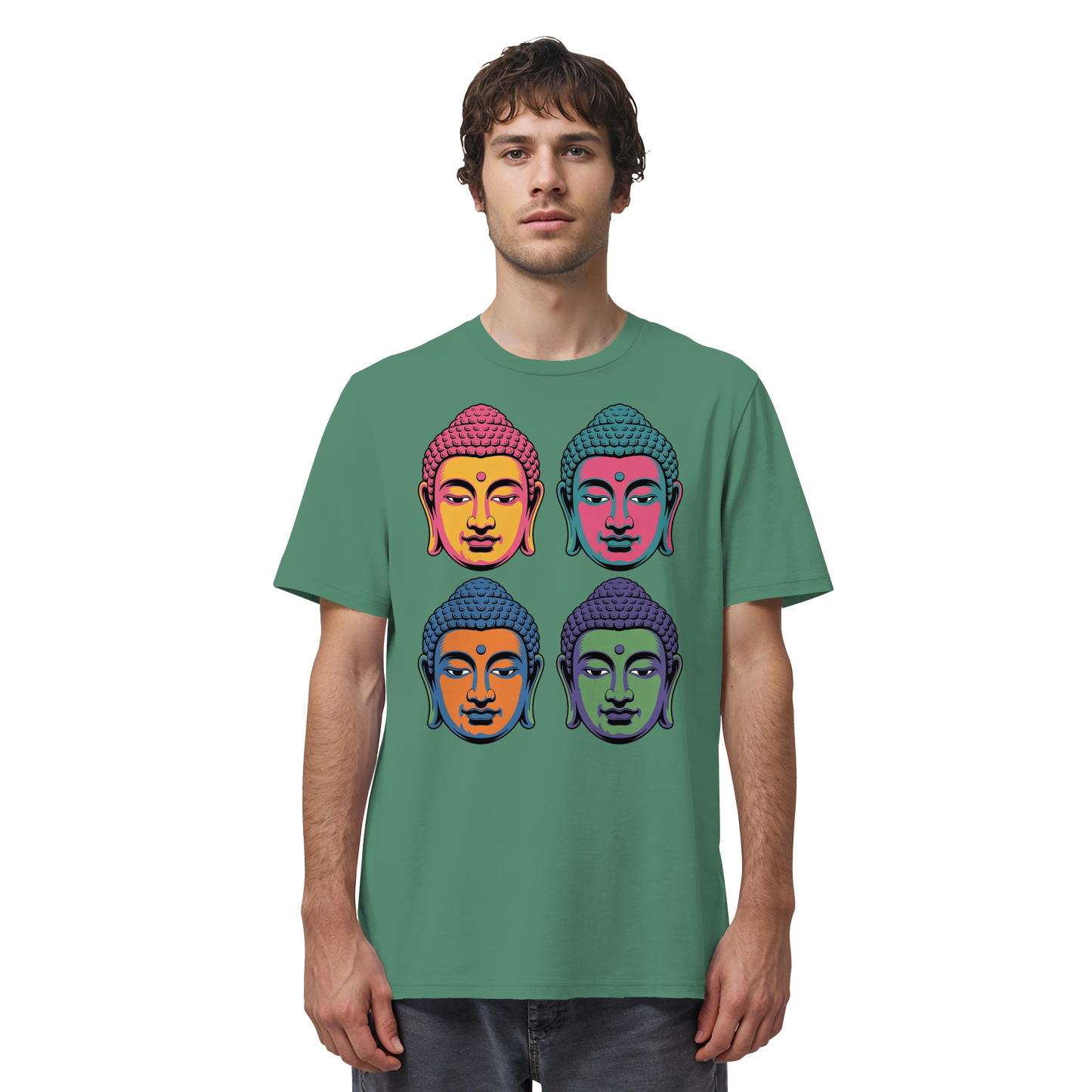 Buddha Köpfe Pop Art - Organic Shirt