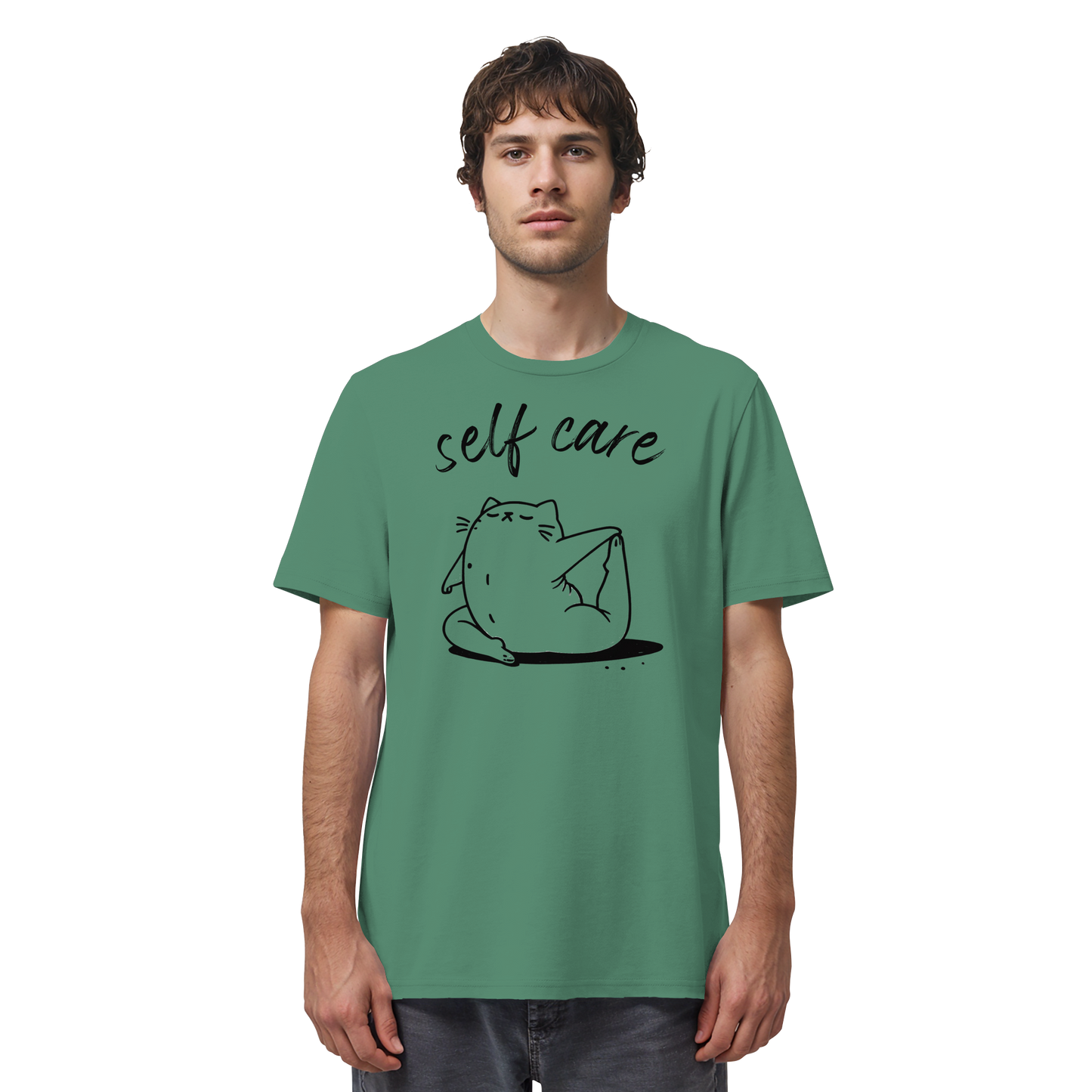 Selfcare Yoga Katze - Organic Shirt