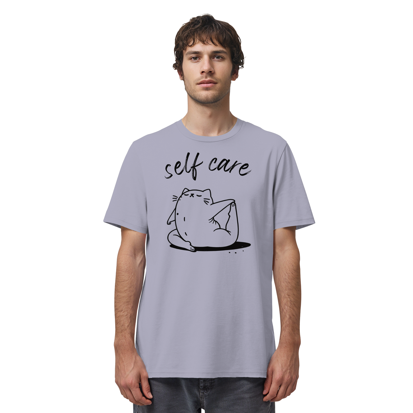 Selfcare Yoga Katze - Organic Shirt