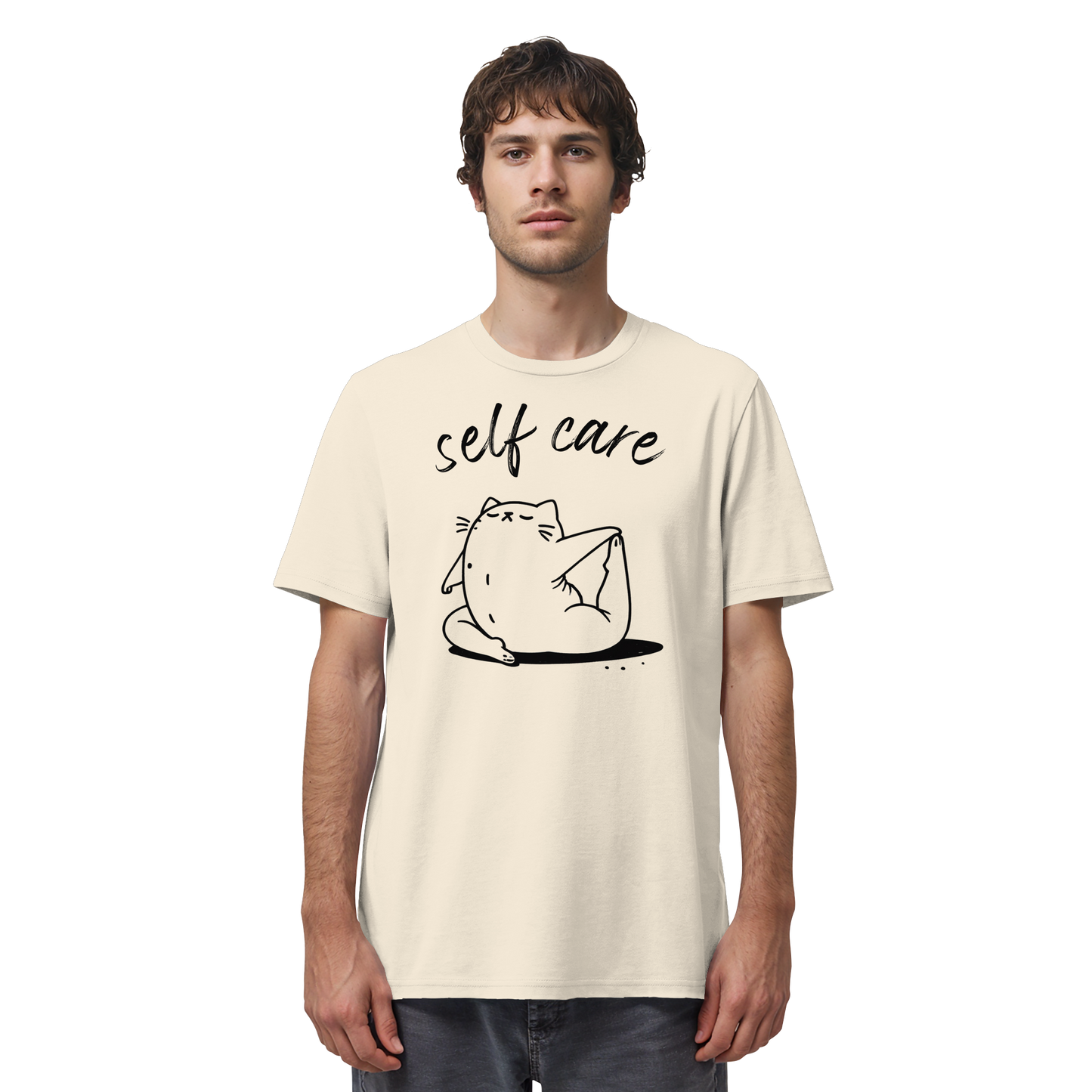 Selfcare Yoga Katze - Organic Shirt