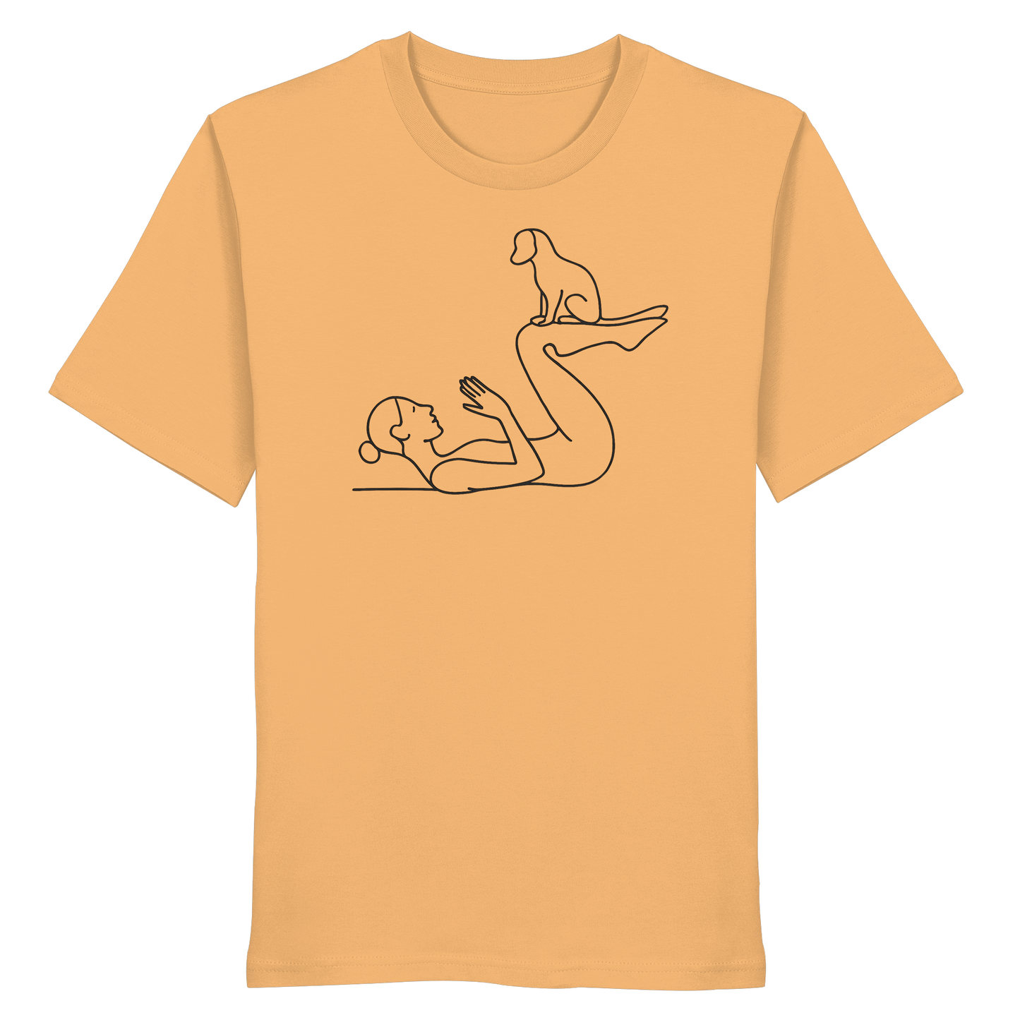 Yoga Frau mit Hund - Organic Shirt