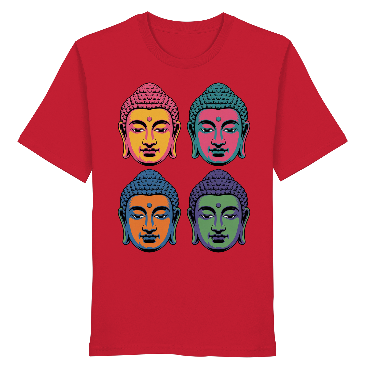Buddha Köpfe Pop Art - Organic Shirt