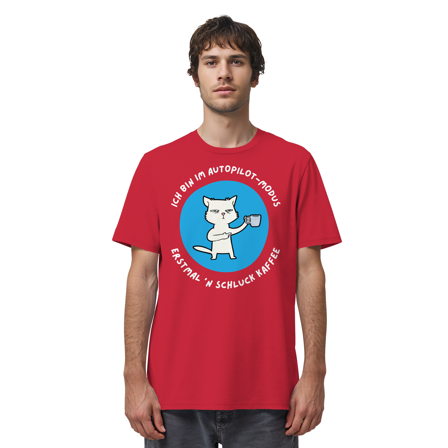 Kaffee Katze - Organic Shirt