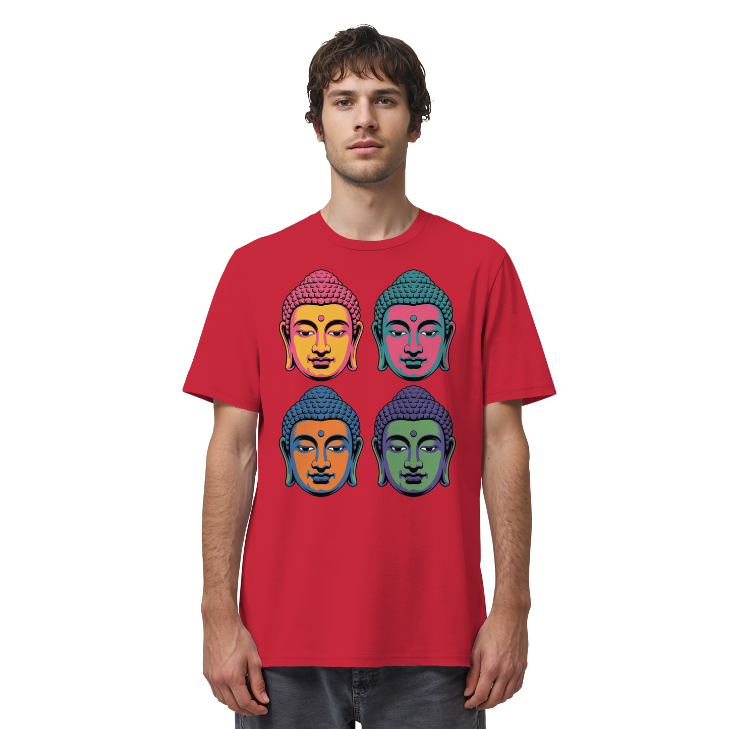 Buddha Köpfe Pop Art - Organic Shirt