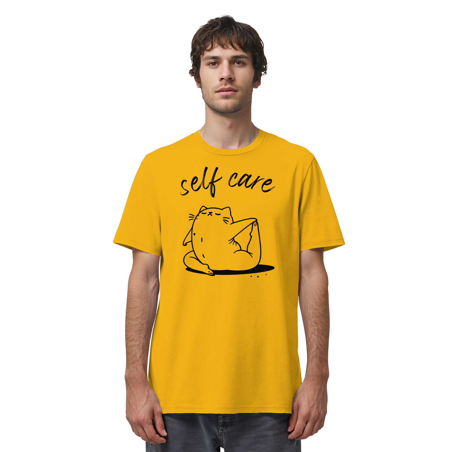 Selfcare Yoga Katze - Organic Shirt