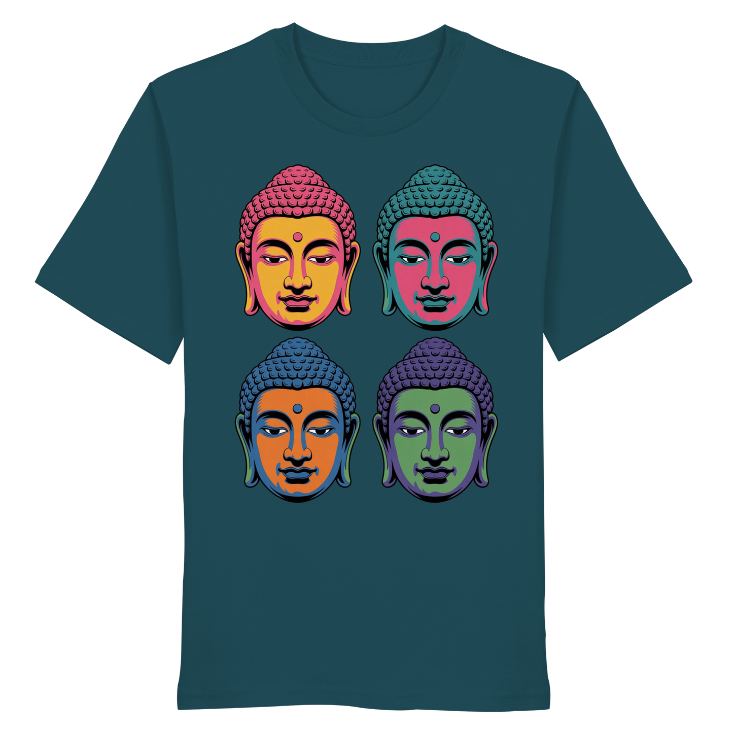 Buddha Köpfe Pop Art - Organic Shirt