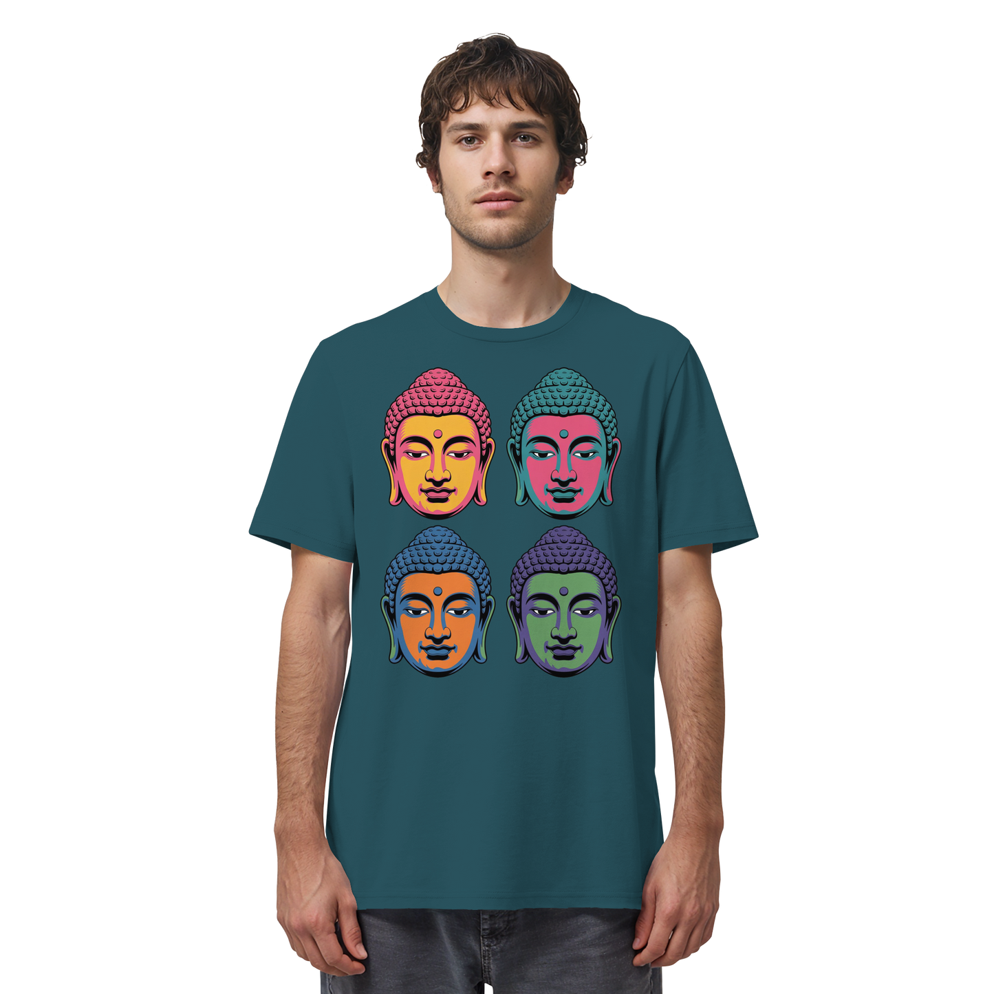 Buddha Köpfe Pop Art - Organic Shirt