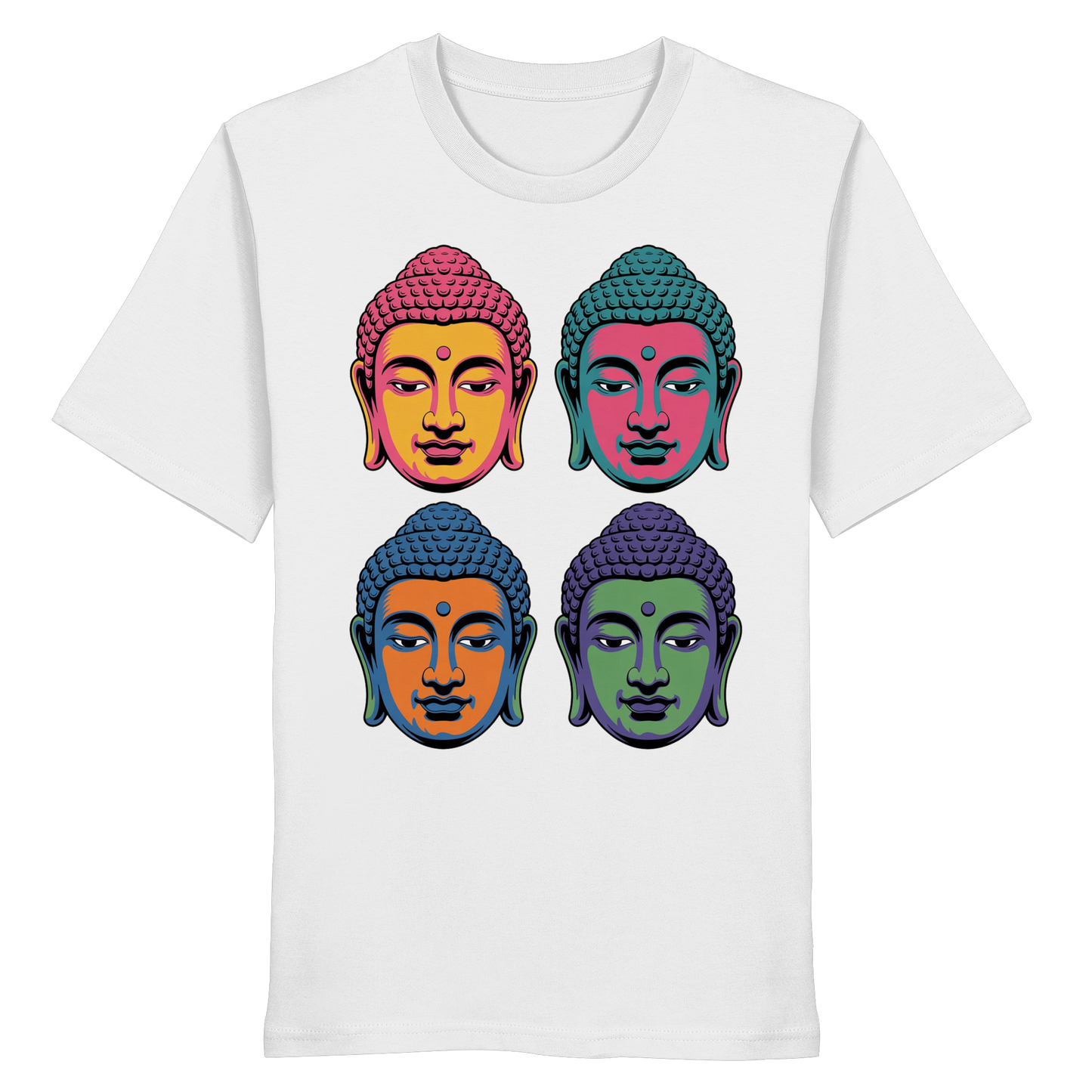 Buddha Köpfe Pop Art - Organic Shirt