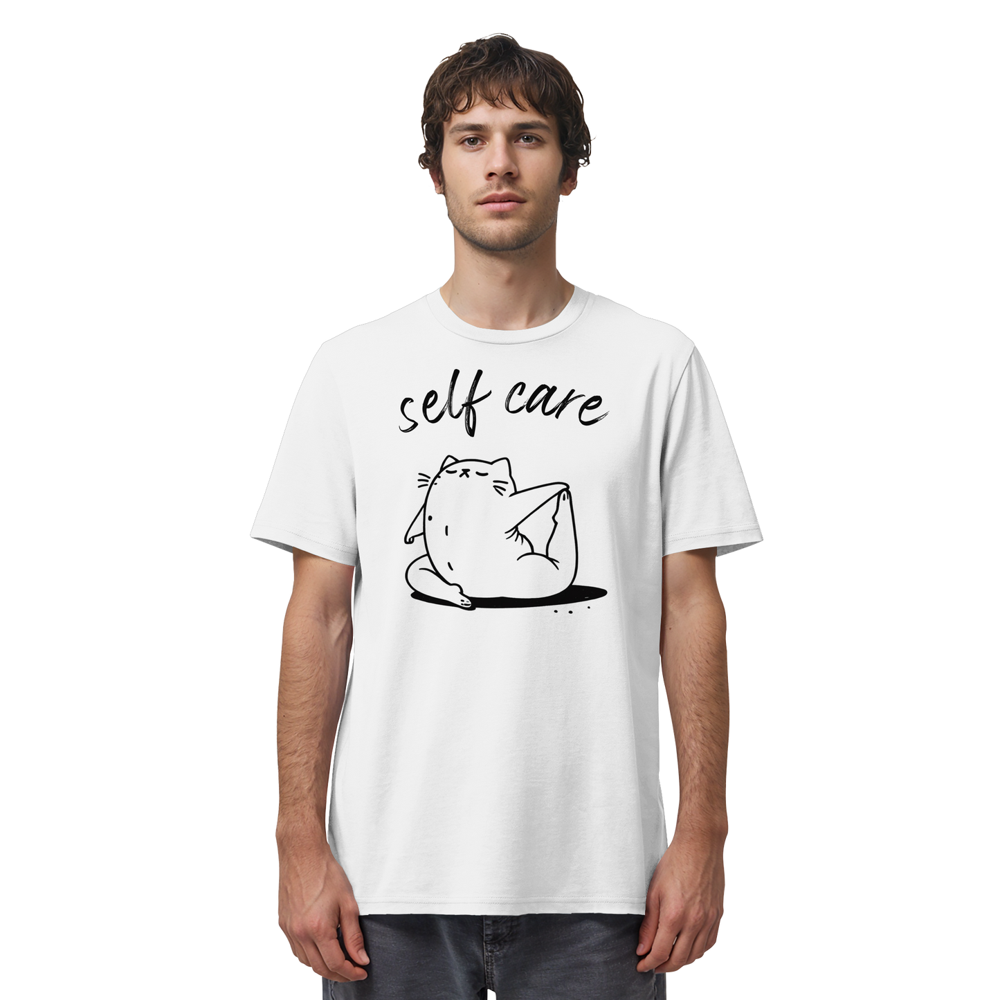 Selfcare Yoga Katze - Organic Shirt