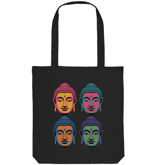 Buddha Köpfe Pop Art - Organic Tote-Bag