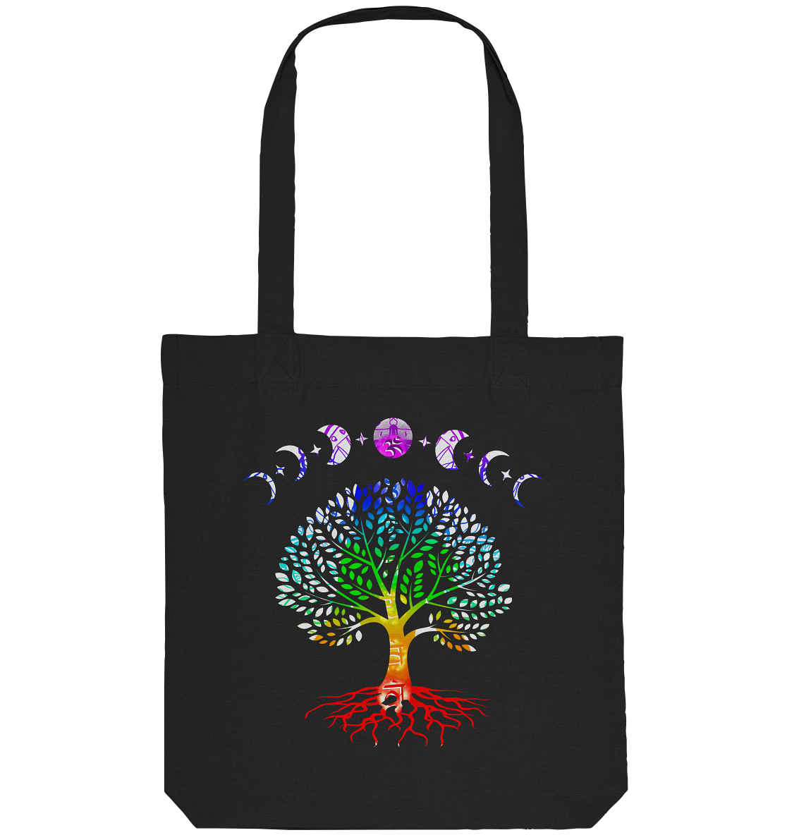 Lebensbaum + Mondphasen - Organic Tote-Bag