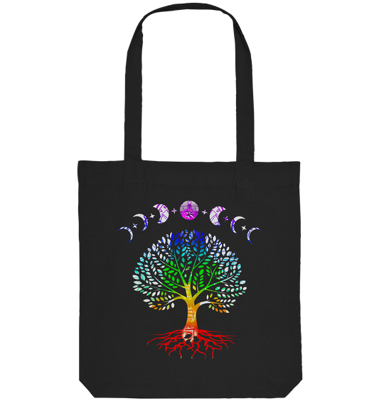 Lebensbaum + Mondphasen - Organic Tote-Bag